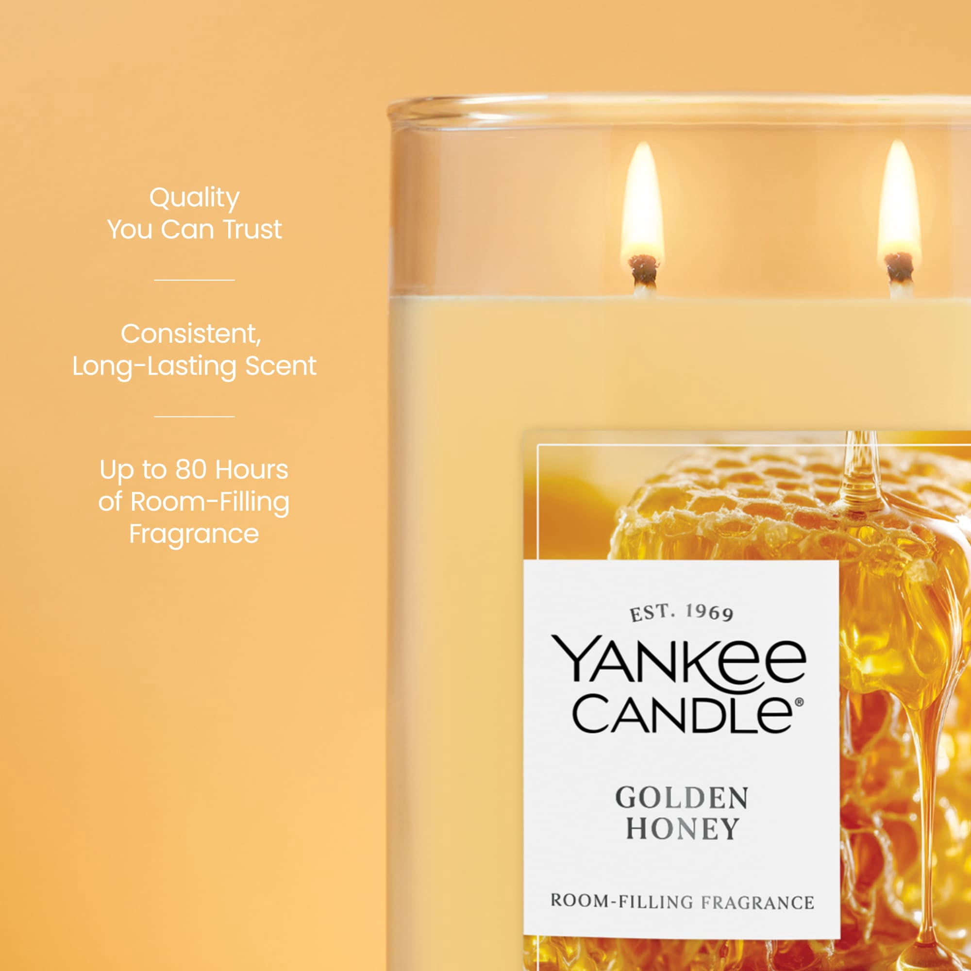 Yankee Candle Golden Honey Large Tumbler Scented Candles, 20 oz