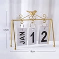 thumbnail image 2 of LCXmlly Flip Calendar Nordic Style Bird Decor Calendar: Metal Stand Perpetual Calendar, 2 of 5