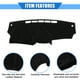 thumbnail image 4 of Unique Bargains Cubierta para salpicadero de consola central de coche compatible con Nissan Versa 2012-2018 protectora de poliéster negro, 4 of 7