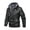 Black Gray, variant on FEDTOSING Men’s Leather Jacket and Coats Casual Stand Collar Vintage PU Faux Leather Zip-Up Motorcycle Bomber Jacket With Removable Hood Black S
