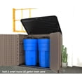 thumbnail image 6 of OFFIGAM 34CuFt Horizontal Resin Storage Shed Lockable Waterproof with 2 Coffee Shelves 50x29x39.5in, 6 of 8