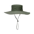 thumbnail image 1 of Men Sun Hat Solid Color Fasten String Wide Brim Sunscreen Beach Hat Summer Head Supply, 1 of 10