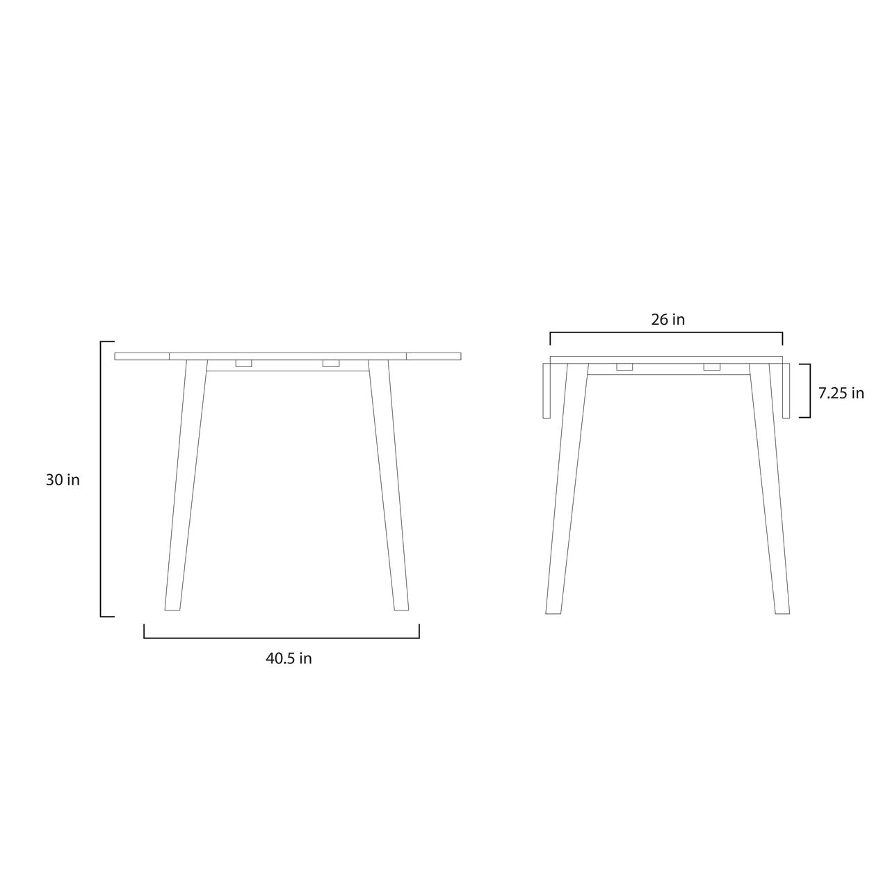 Boraam Boulder Dining Table with Drop Leafs in Barnwood Wire-Brush Finish
