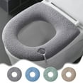 thumbnail image 7 of Four Seasons Universal Warm Toilet Seat, Home Toilet Seat, Thickened Soft Toilet Cover Cover, Retractable Washable Comfortable Toilet Cover, Reusable, For All Oval Toilet Seat, 7 of 7