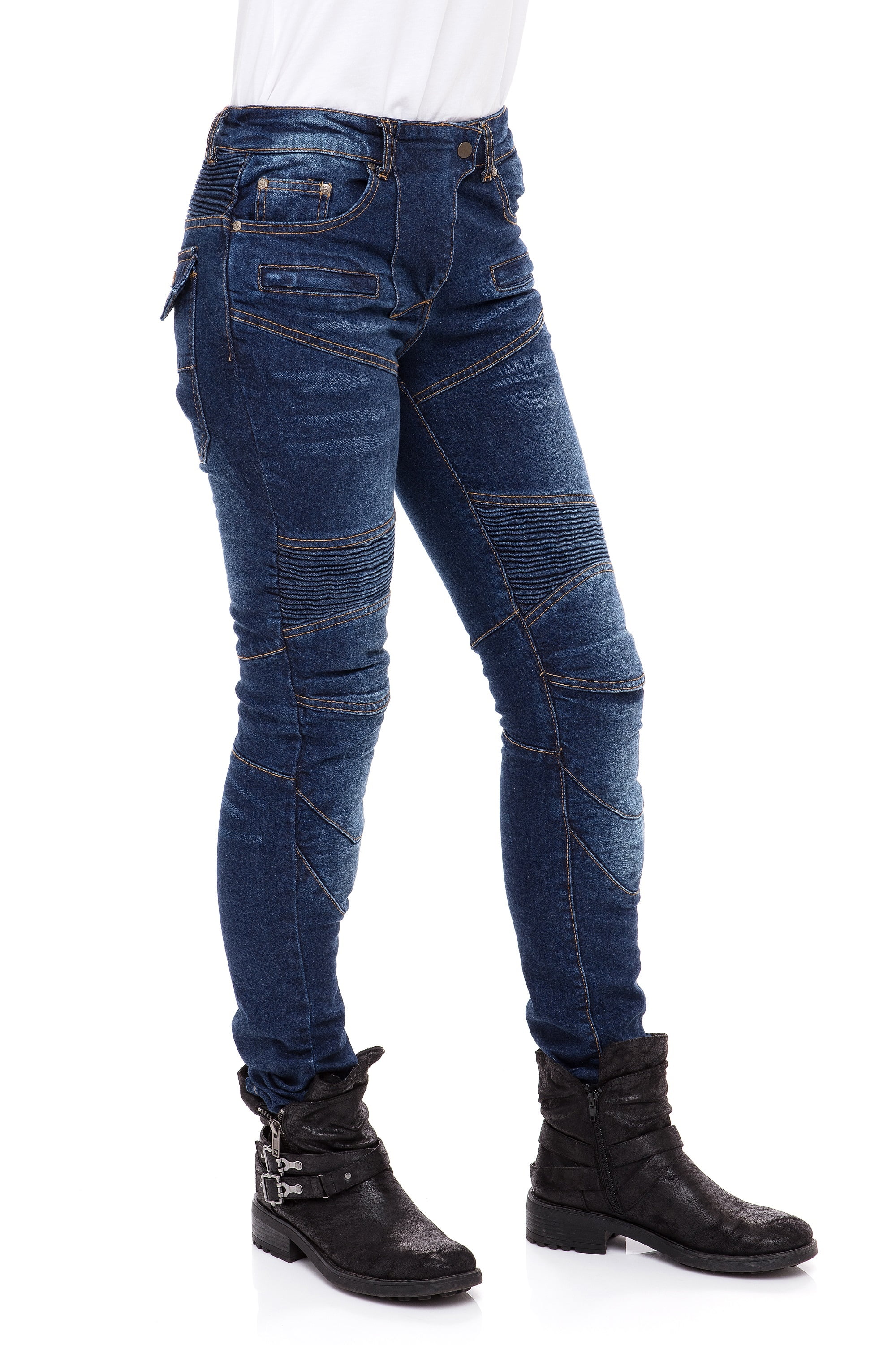 Ladies Jeans Motorcycle Protective Lined With Kevlar® Armours Quality Blue GREAT BIKERS GEAR