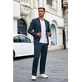 thumbnail image 4 of COOFANDY Men's Suits 2 Piece Slim Fit Suit Set 2 Button Lightweight Casual Knit Blazer Suit Jacket Pants, 4 of 6