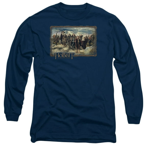 The Hobbit Hobbit & Company Long Sleeve Adult 18/1 T-Shirt Navy