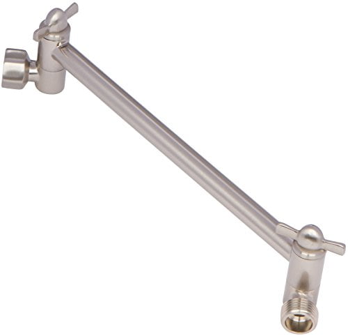 Adjustable Shower Head Extension Arm 10 Inch Brass Extender Hardware Brushed Nickel Canada - Extended Shower Arm Brushed Nickel Adjustable Shower Head Extension Arm 10 Inch Brass Extender Hardware Brushed Nickel Canada - Extended Shower Arm Brushed Nickel