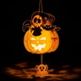 thumbnail image 4 of Halloween Pumpkin LED Light Up Candy Bucket With Handle, Glowing Paper Pumpkin Pail For Halloween Party Decoration, Portable Candy Bag Home Yard Holiday Festival Decor, 4 of 7