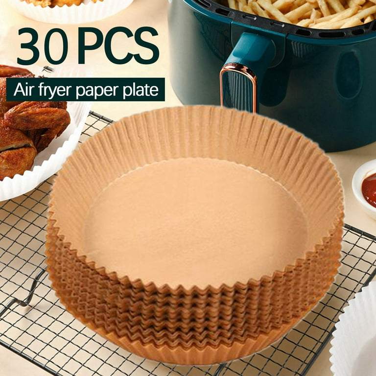 Heißluftfritteuse Paper Liners Frying Thicken Non Stick Parchment Paper  Cookie Sheet Oil Absorbing Paper for Cooking Steamer Roasting Oven Brown