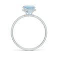 thumbnail image 2 of Angara Natural 1.85 Ct. Aquamarine with Diamond Classic Ring in 14K White Gold for Women (Ring Size: 3.5), 2 of 11