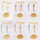 thumbnail image 2 of Joyería Pendiente de cruz dorada con diamantes, sencillo, personalidad exagerada, pendientes circulares, pendientes femeninos, uso versátil, estilo minimalista, 2 of 6