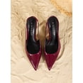 thumbnail image 3 of On feet& in love Women's Patent Leather Pointed Toe Elastic Slingback High Heel Pumps, 3 of 6