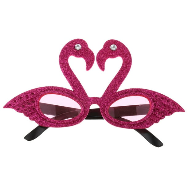 5x Gafas De Hawaiian Glitter Tropical Flamingo Disfraz Unisex Despedida De Soltera jinwen anteojos de fiesta unisex Bodega Aurrera en linea