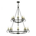 thumbnail image 7 of Meyda 156129 45 in. Estrella 16 Light Two Tier Chandelier, Antique Iron Gate, 7 of 7
