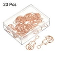 thumbnail image 3 of Uxcell Paper Clips Guitar Shape with Box Rose Gold Tone for Organize Office Home, Pack of 20, 3 of 5