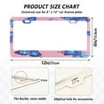 thumbnail image 3 of 2-Pack Aluminum License Plate Frame with 2 Holes for GM License Plate Cover with Free Screws Blue Butterfly on Pink, 3 of 8