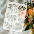 thumbnail image 3 of 3 Pcs Boho Abstract Floral Stencils 11.7x8.3 inches Plastic Child Style Reusable for Painting on Wood Wall Home Decor White, 3 of 6