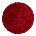 thumbnail image 3 of Infinity Collection Solid Shag Round Rug by Rugs.com ‚Äì Merlot 5' Round High-Pile Plush Shag Rug Perfect for Dining Rooms, Breakfast Nooks, Kitchens and More, 3 of 7
