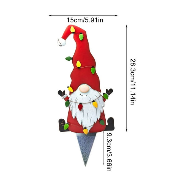 Todaioua Christmas Gnome Yard Stake Metal Art Ornament Field Crafts Fall Harvest Garden Stand Pile for Lawn Outdoor Home Christmas Decorations