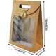 thumbnail image 3 of 12 Pieces Gift Bag, Kraft Paper Gift Box, Gift Bags with Handles, Gift Bag with Window, for Wedding Gift Present Packaging Favor Gift Candy, 3 of 5