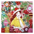 thumbnail image 2 of eeBoo Piece & Love: Ms. Santa's Reindeer - 500 Piece Puzzle - Adult Square Jigsaw, 23x23", Glossy High-Quality Pieces, Christmas Holiday Themed, 2 of 7