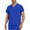 Blue, variant on Mens Scrub Top Stretch V-Neck Nursing Uniform Top, Soft Workwear Scrub Solid Top with 3 Pockets, S-2XL