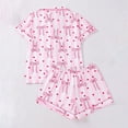 thumbnail image 5 of Valentine's Day Pajama Set for Women 2 Piece Lounge Set Short Sleeve Tops and Shorts Soft Sleepwear S-XXL, 5 of 9