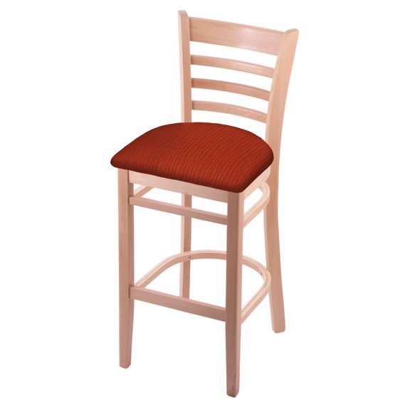 3140 25" Counter Stool with Natural Finish and Graph Poppy Seat