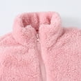 thumbnail image 4 of GYRATEDREAM Toddler Girls Boys Simple Stand Collar Plush Coat Baby Kids Solid Full Zip Warm Jacket Children Thicken Faux Furry Fleece Casual Tops for 2-11 Years, 4 of 8