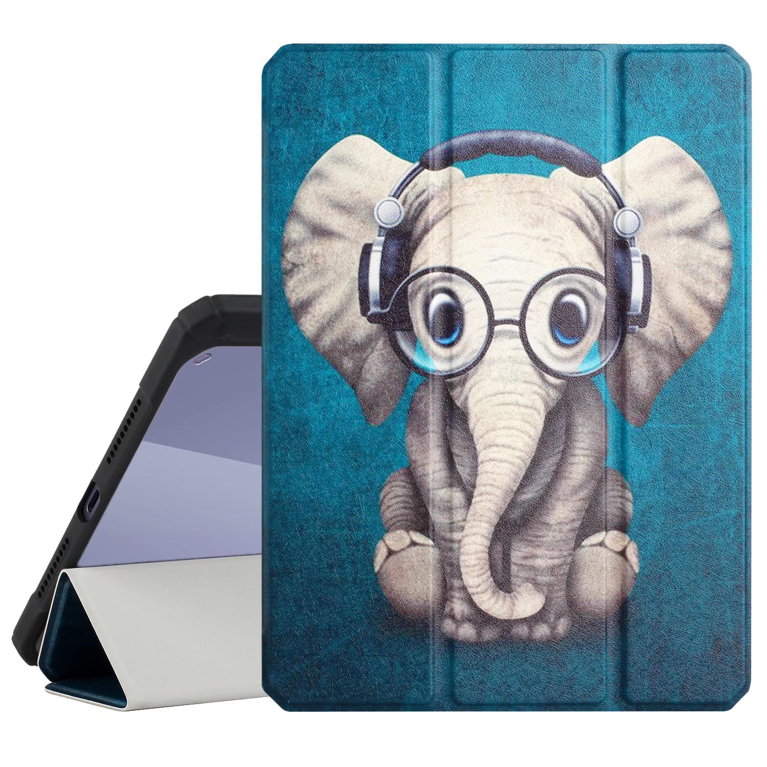 kranium Bitterhed Vred MonsDirect Case for iPad Mini 6 2021, Built-in Pencil Holder Standing Cover  with Clear Transparent Back Shell, Tri-fold Smart Auto Wake/Sleep Case for  iPad Mini 6th Generation 8.3 inch, Elephant - Walmart.com
