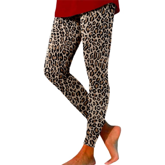 YANGXINX Yoga Pants Women 2026 Casual Fashion Leopard Printed High Waisted Leggings Stretchy Soft Tummy Control Compression Workout Tights