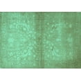 thumbnail image 1 of Ahgly Company Machine Washable Indoor Rectangle Persian Turquoise Blue Traditional Area Rugs, 2' x 5', 1 of 4