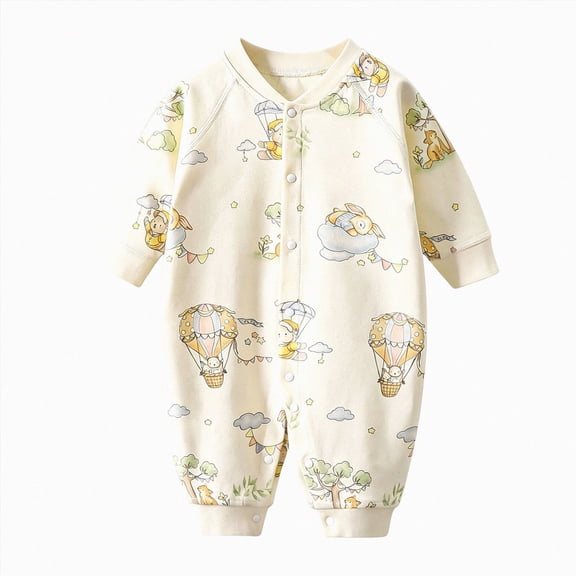 larppty Unisex Footless Newborn Baby Sleepers Pajamas Romper Boys Girls Long Sleeve