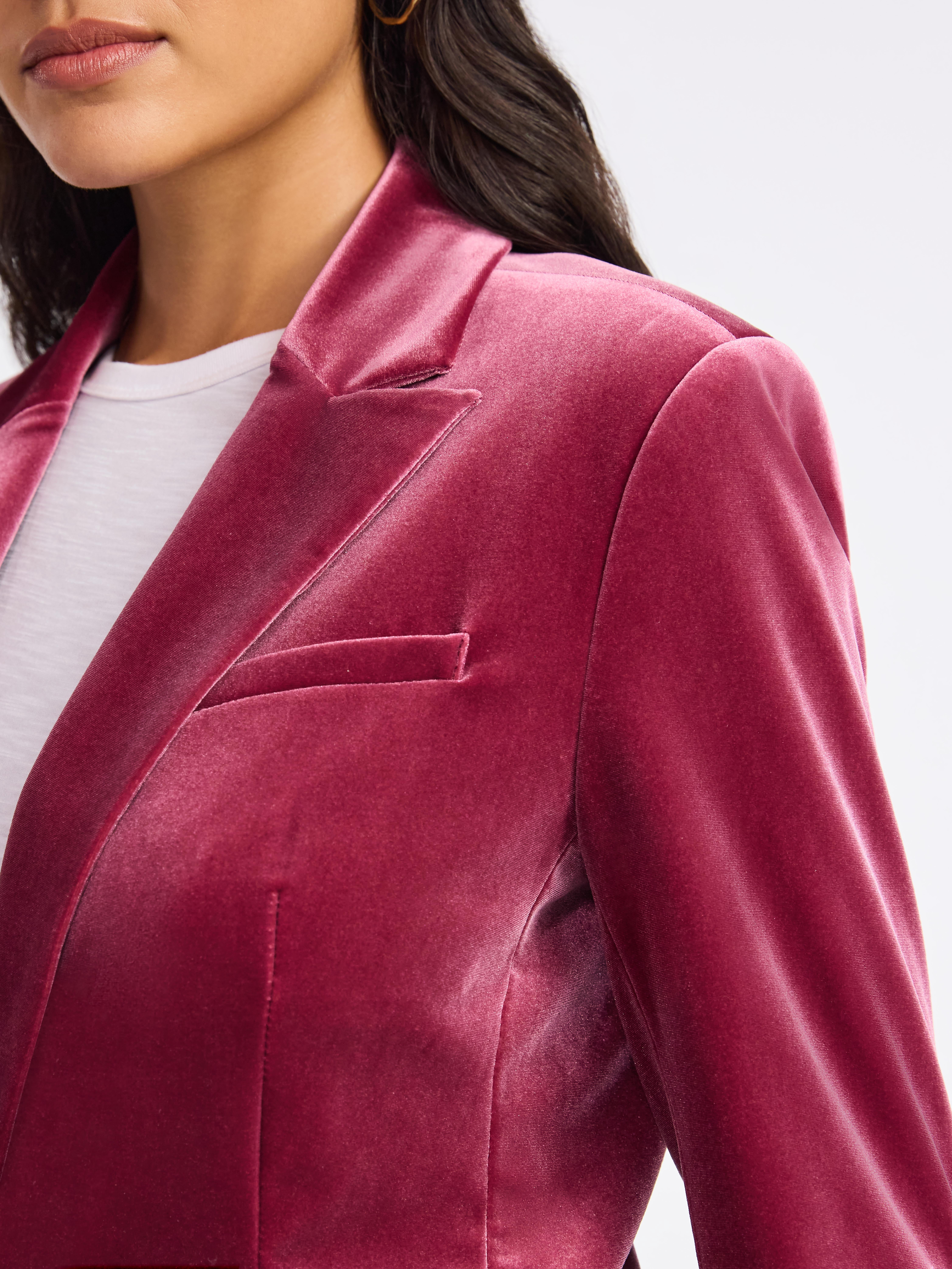 Sofia by Sofia Vergara Women's and Women's Plus Size Single Breasted Velvet Blazer, Sizes XS-4X