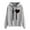 Gray, variant on Women'S Casual Hoodies Classic Heartbeat Line Printing Print Long Sleeve Drawstring Pullover Sweatshirts Fall And Winter Lightweight Tops Pink XL