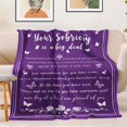 thumbnail image 2 of Sobriety Gifts for Women and Men, Addiction Recovery Gifts, Sober Gifts for Women, Best Sobriety Gifts, Gifts for Sobriety Friends, Sons, Coworkers, Addiction Recovery Gifts for Women 60"x 50" Blanket, 2 of 6