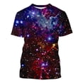 thumbnail image 5 of Penkiiy Galaxy Printed Shirt ,Men's 2024 Spring And Summer Casual Fashion Sky Print Short-Sleeved Round Neck T-Shirt Tops/Shirts S Multicolor, 5 of 6