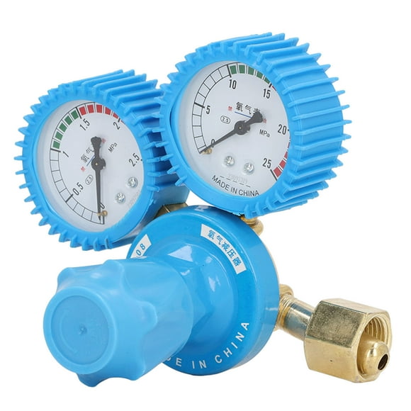 Regulador de oxígeno para tanque de latón con pantalla dual para soldador, medidor de oxígeno para uso en industria química y sanitaria.