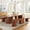 Table + 2 Benches, variant on Extendable Dining Table Set for 8, 45-105" Round Expandable Table with Slotted Base and 8 Upholstered Fabric Chairs, Modern Kitchen & Dining Room Set