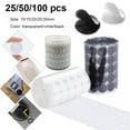 thumbnail image 2 of 25-100pairs of dot sticker self-adhesive fastener tape dot 10/15/20/25/30mm superglue plate black white round hook and loop tape Black 10mm 100Pairs, 2 of 6