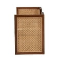 thumbnail image 3 of bali & pari Lovina Bohemian Light Honey Rattan and Acacia Wood Accent Bench, 3 of 6