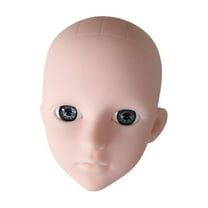 TOOYFUL Mannequin Training Head, Practice Makeup Doll, Portable Model, Cosmetology Face Head for Eyelash Extensions Beginner Grafting Gray Eyes White Skin