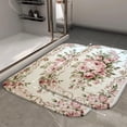 thumbnail image 2 of 1pc Floral Pattern Tablecloth Absorbent Non-Slip Bathroom Thickened Flannel Rug Decor,Soft,Quick Drying,Suitable For Indoor/outdoor Use,Bathrooms,Bedrooms,Kitchens,Terrace,Laundry Rooms,16"x24", 2 of 9