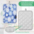thumbnail image 3 of 2 Pack Pot Holders for Kitchen Heat Resistant Hot Pads Sets for Cooking Baking Blue and White Snowflake, 3 of 7
