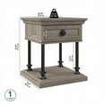 thumbnail image 2 of Coliseum Designer End Table with Storage in Driftwood Gray - Engineered Wood, 2 of 6