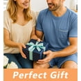 thumbnail image 6 of Airmenty Men's Pajama Set Short Sleeve Crew Neck Summer Pjs Sets 2 Piece Sleepwear With Pockets S-2XL, 6 of 6