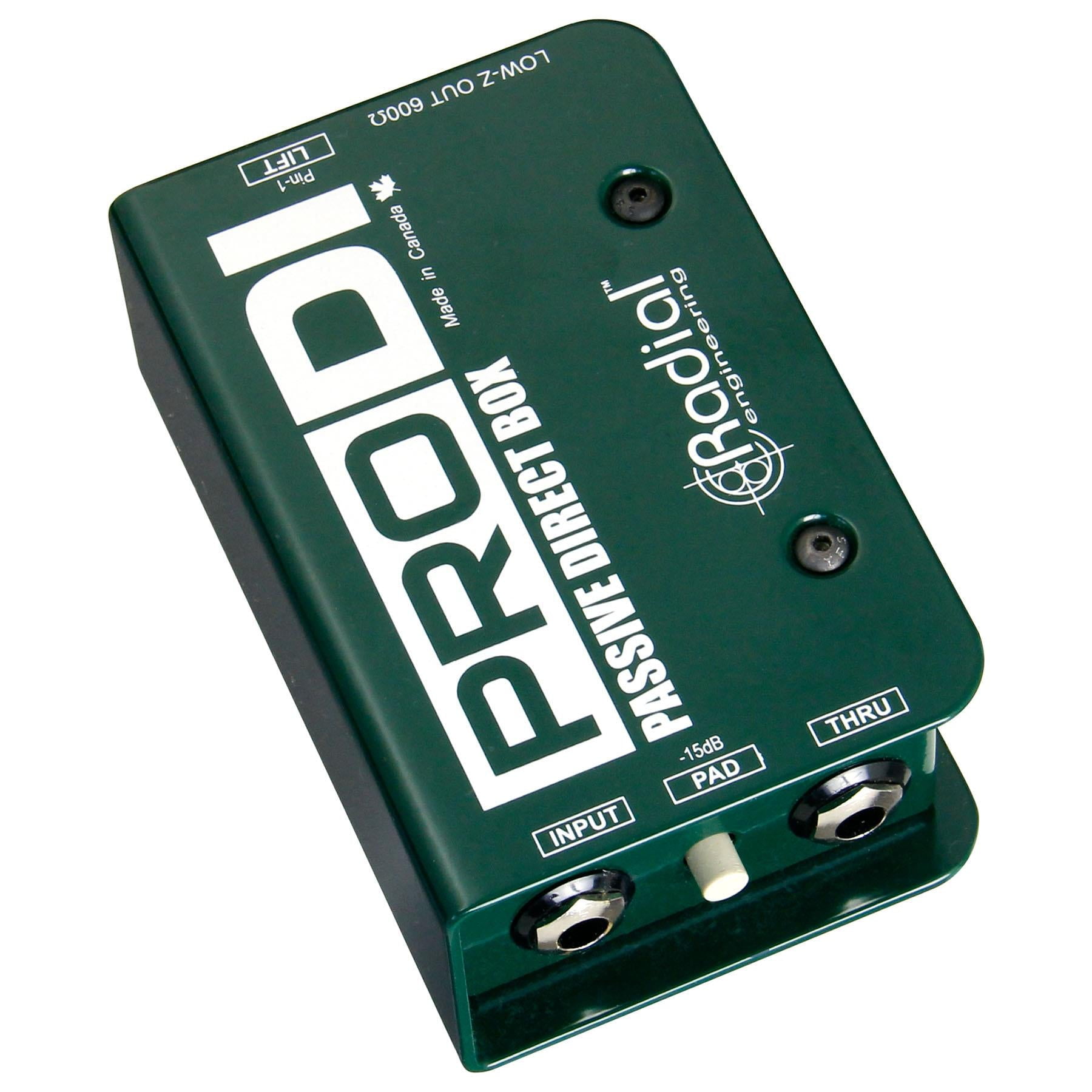 Radial Engineering PRO DI w/ 2 Instrument Cables Bundle