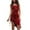 Red, variant on Wdgfv Women's Shiny Satin Adjustable Straps Backless Cowl Neck Asymmetric Hem Ruched Cami Midi Dress Green M