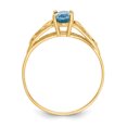 thumbnail image 2 of 14k Yellow Gold Synthetic Blue Zircon Ring Baby, 2 of 7